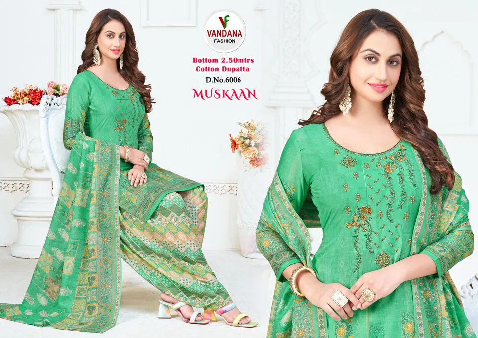 Muskan Vol 6 By Vandana Printed Cotton Dress Materials
